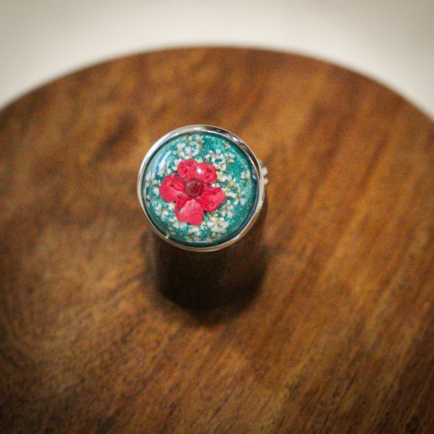 Floret Red Blossom Ring