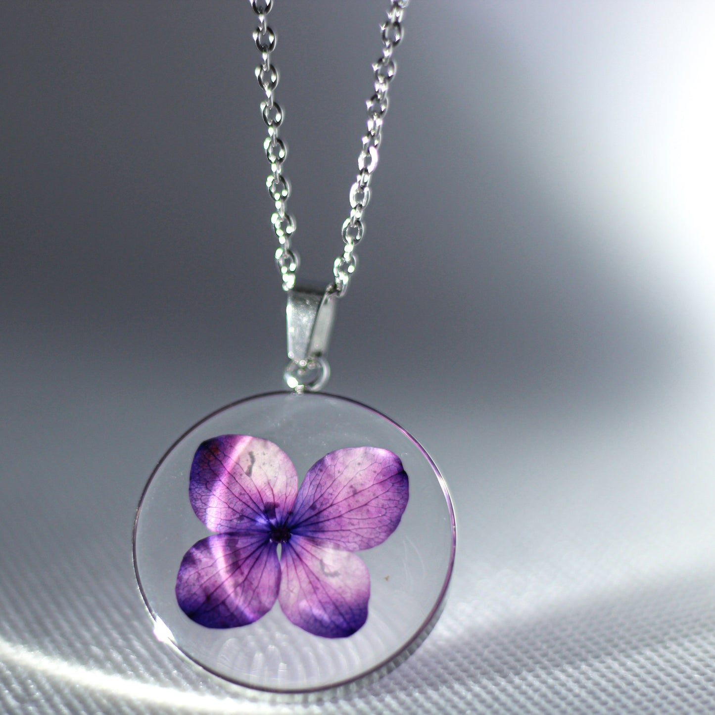 Purple Hydrangeas Necklace