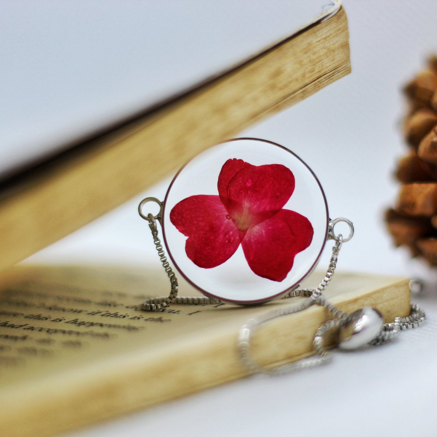 Coral Red Rose Petal Bracelet