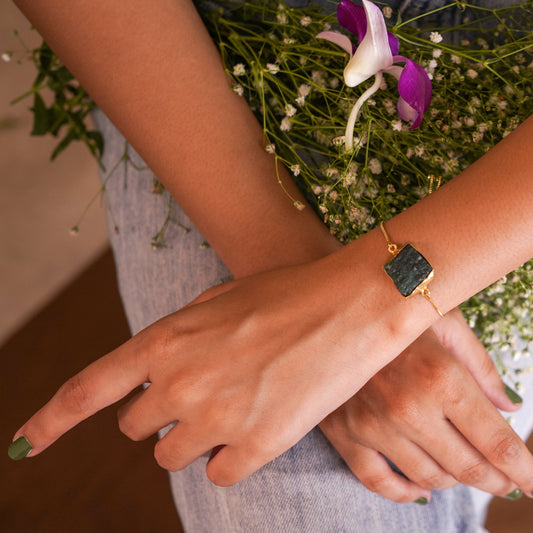 Bottle Green Stone Bracelet