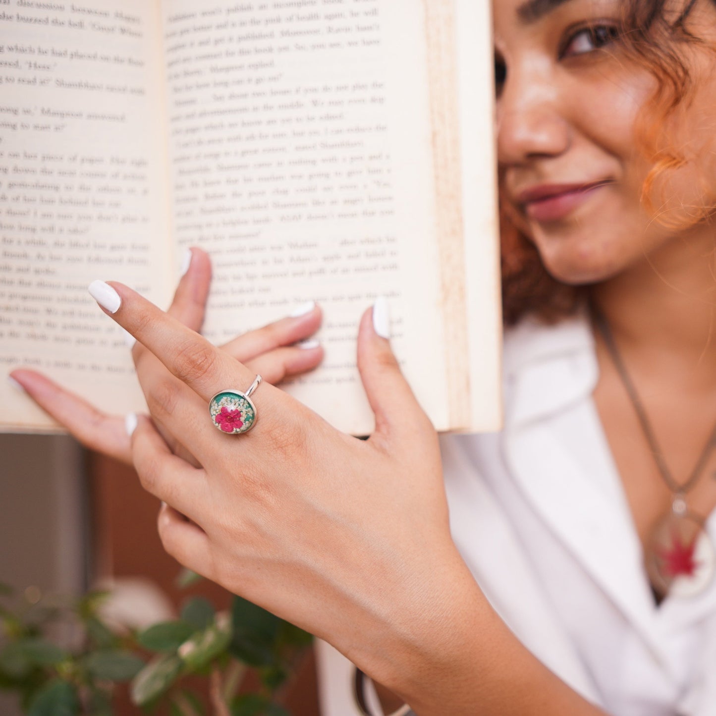 Floret Red Blossom Ring